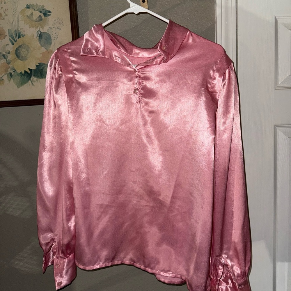 Balenciaga Pink Satin Top